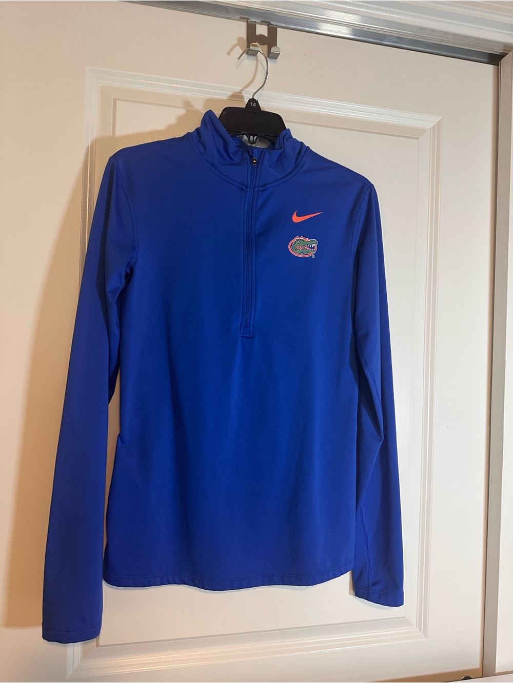 Nike Royal Blue Dri-FIT Florida Gators quarter-zip pullover women’s Sz L